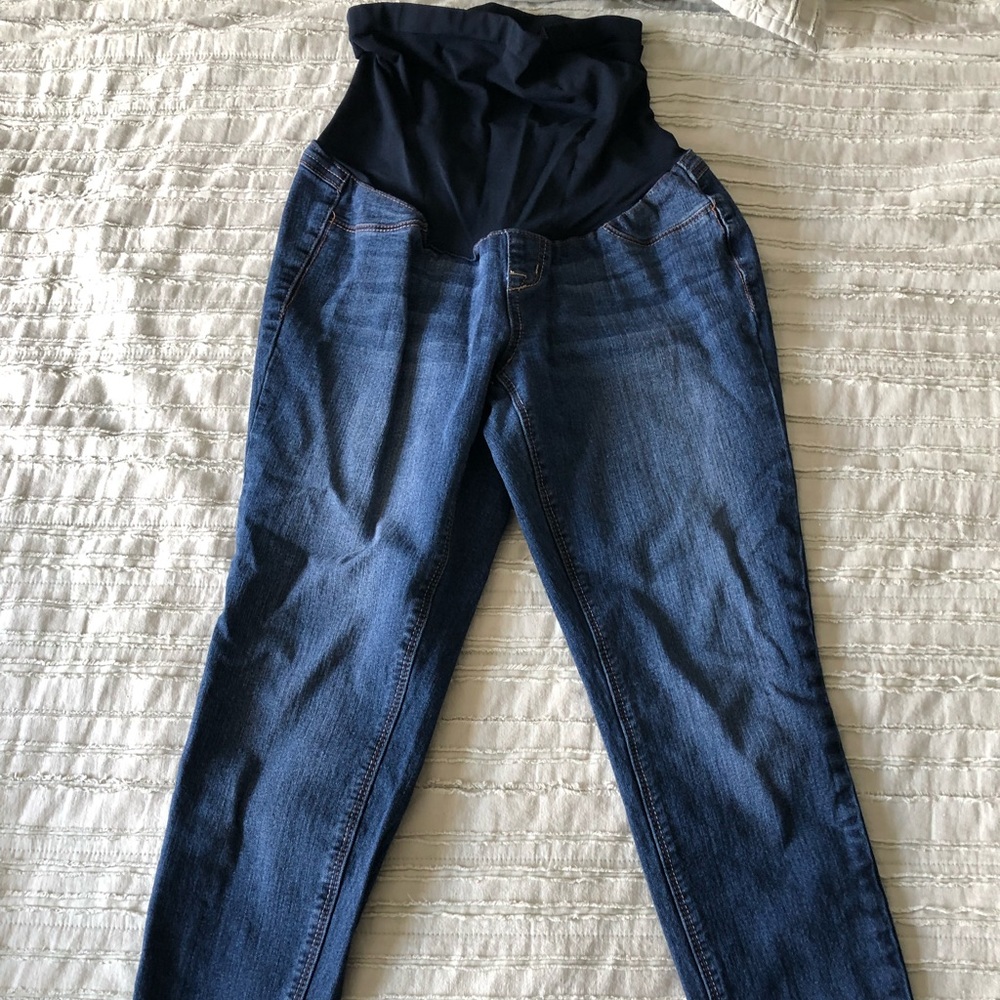 1822 Maternity denim jeans: size 28/6, skinny, full panel